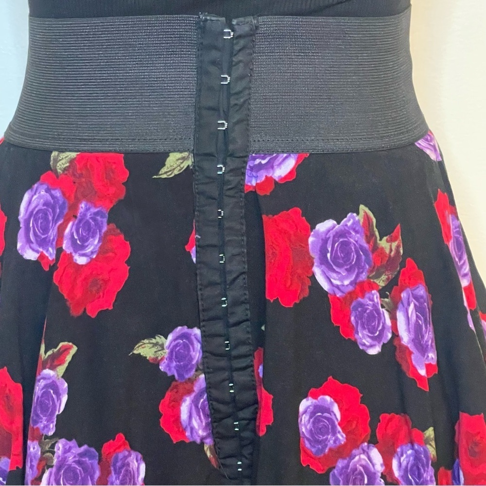 Floral Tulle Skirt - Rose Print with Tutu Layers. Size XS - Picture 7 of 10